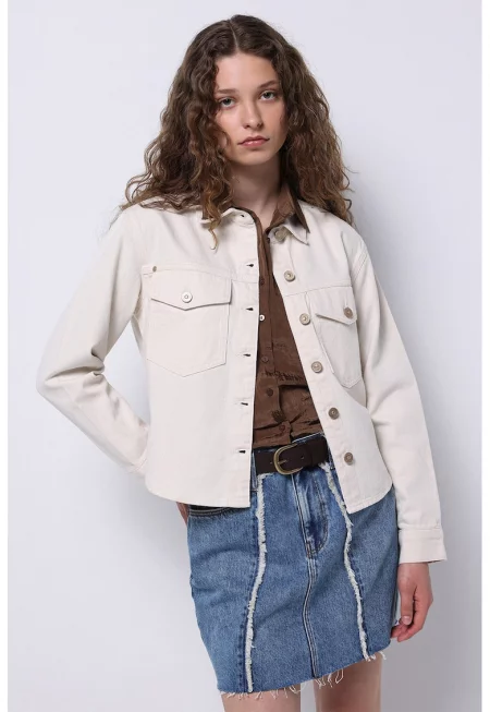 Дънково яке-риза с джобове