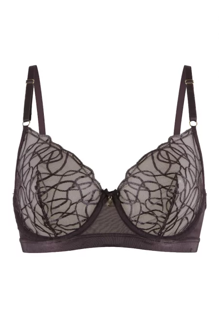 Дантелен сутиен - Сив