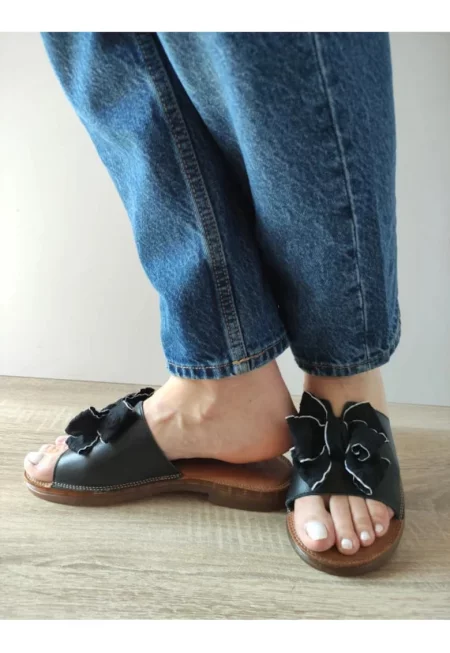 Ежедневни дамски сабо  60015A 01-N Черни - Черно - Черен