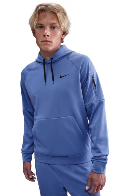 Фитнес худи Therma с ръкави реглан - Светлосин