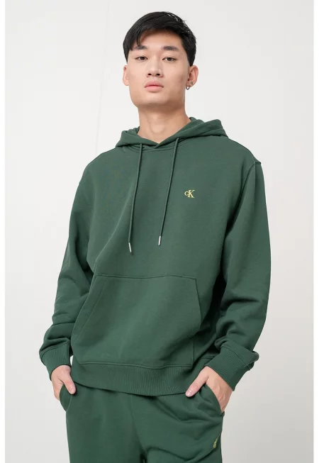 Худи с джоб кенгуру - Тъмнозелен