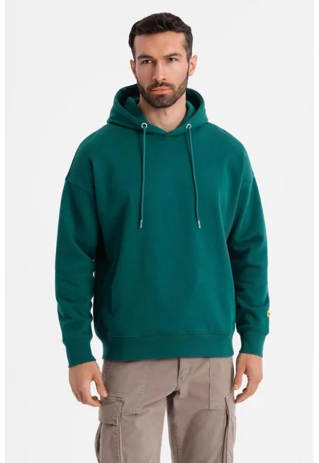 Худи с памук с паднали ръкави