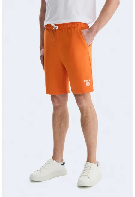 Къс спортен панталон Fowler със странични джобове - Мандарина