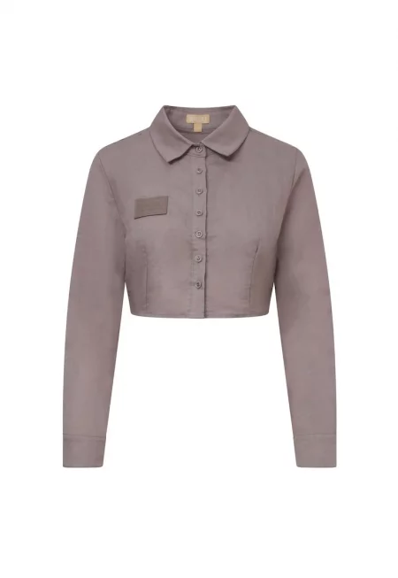 Къса риза с дълги ръкави