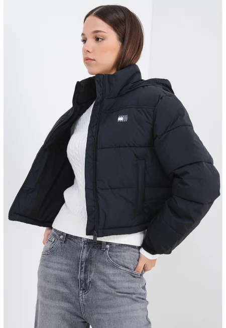 Късо бухнало яке с яка