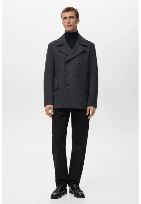 Късо палто с двуредно закопчаване