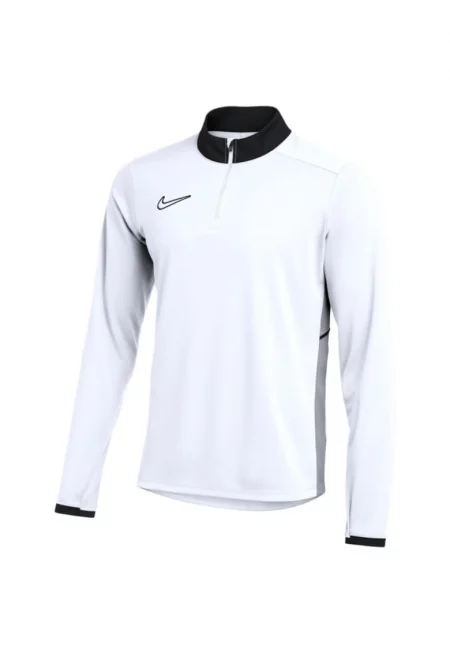 Мъжка спортна блуза -  с 1/2 цип - бяла - Dri-fit материя