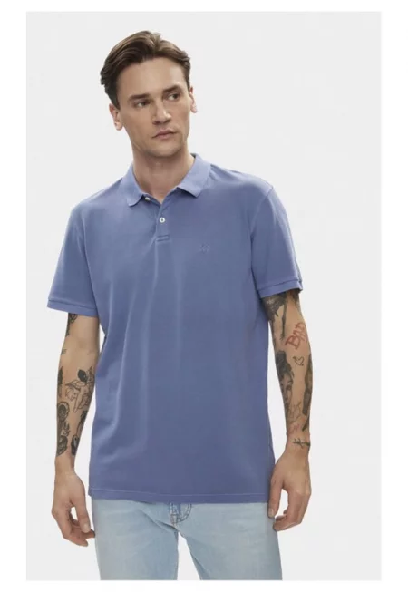 Мъжка тениска -  595517 - синя - памук