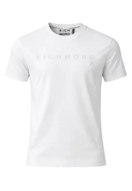 Мъжка тениска  T-SHIRT SILKOM - Памук - Бял - Бял