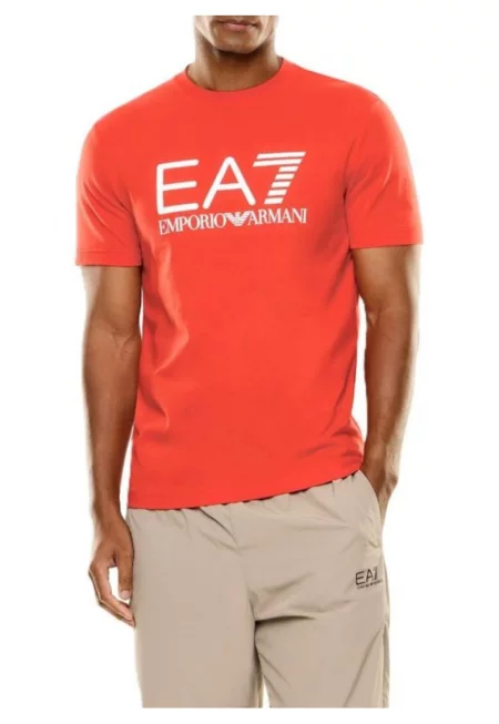 Мъжка тениска TRAIN CORE ID M BIG LOGO TEE SS CO CC -  Памук - Червен - Червен