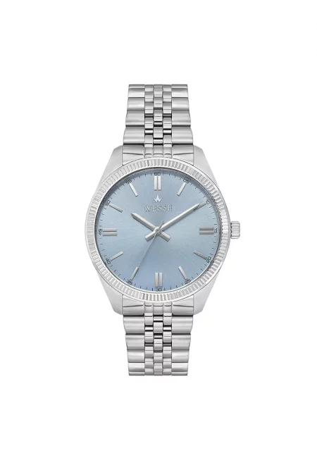 Мъжки часовник  WWG210312 - 41мм - стоманена каишка - водоустойчив на 5 АТМ - сребрист - син циферблат - 5АТМ