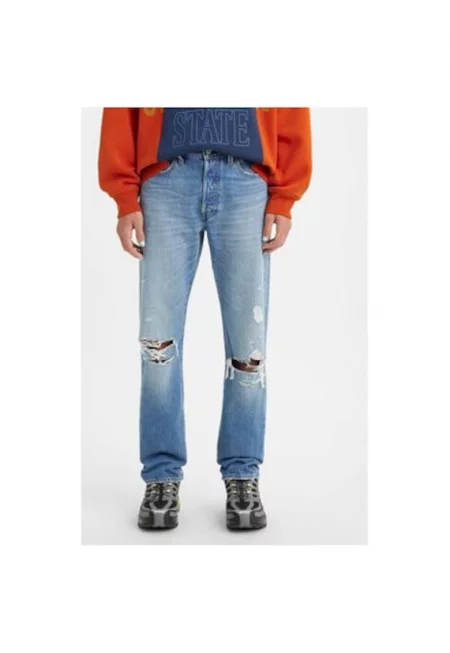 Мъжки дънки -  303341794 - Памук - Син