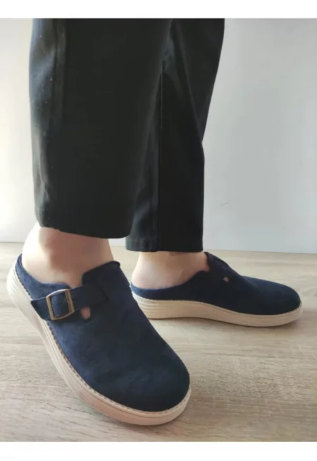 Мъжки ежедневни сабо  Y249 сини велур - Син