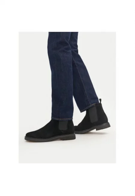 Мъжки ниски боти  261735337 - Естествена кожа - 46 EU - Черни