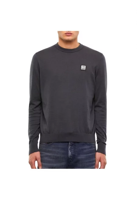 Мъжки пуловер -  Памук - Сив - Сив