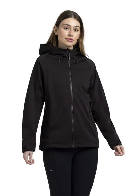 Непромокаемо яке Justine с качулка - Черен