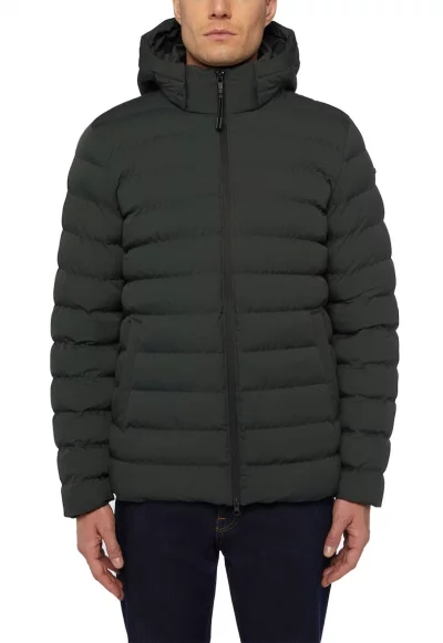 Непромокаемо зимно яке с качулка и капитониран дизайн