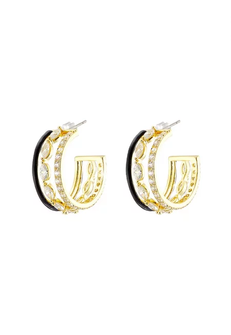 Обеци с 18K злато