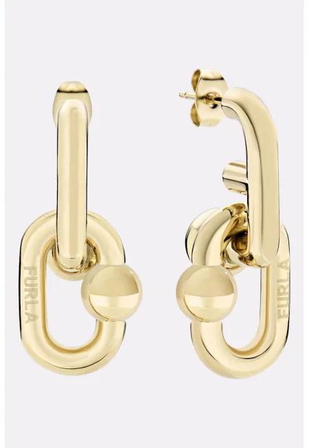 Обеци с позлата от 14К - Златист