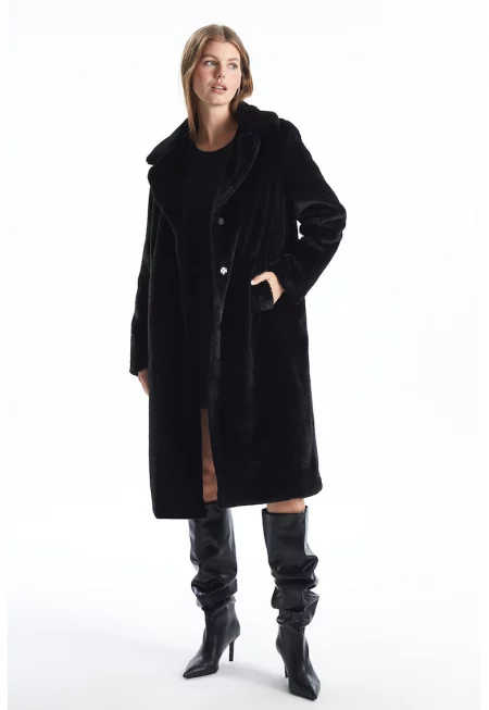 Палто от еко пух с рввери