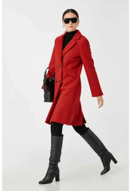 Палто с двуредно закопчаване и раздвоен ревер