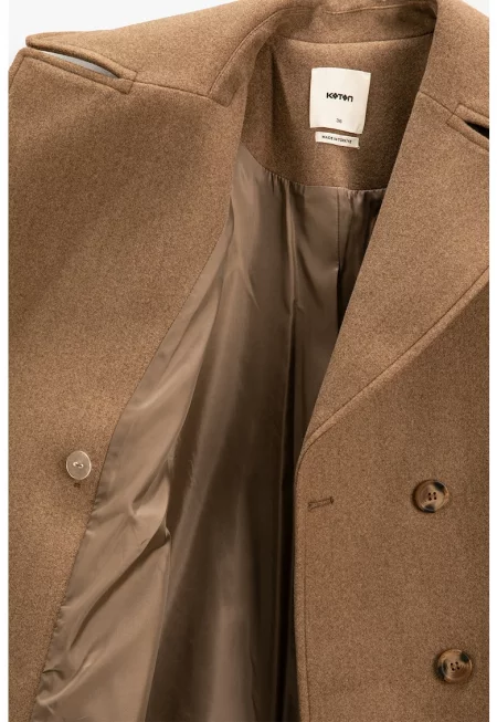 Палто с раздвоен ревер и двуредно закопчаване