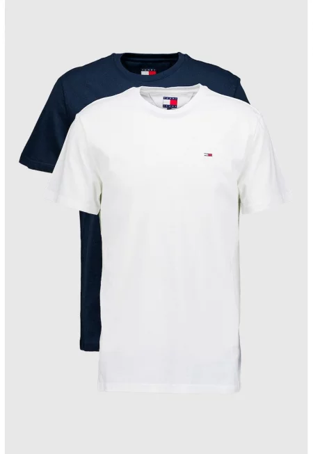 Памучна тениска с овално деколте - 2 броя