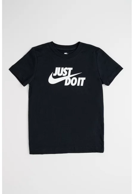 Памучна тениска с овално деколте