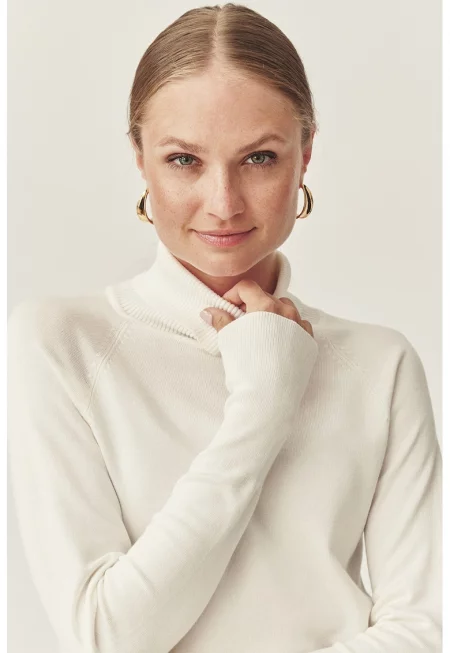 Поло с ръкави реглан - Бял