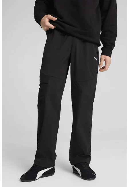 Прав спортен панталон с джобове - Черен