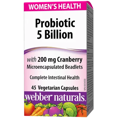 Probiotic Women`s Health/ Пробиотик за жени 5 щама, 5 млрд. активни пробиотици + Червена боровинка х 45 капсули