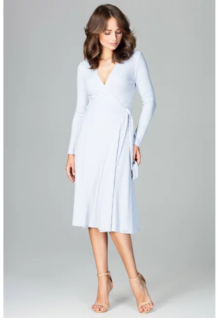 Рокля  K465 - синя - вискоза -