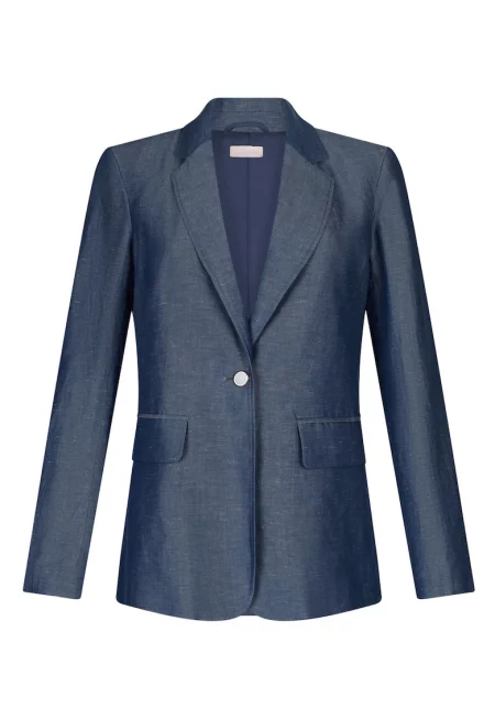 Сако с лен - Син
