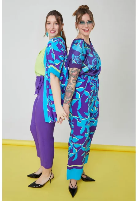 Сако с шпиц - Индигово синьо/Светлосин