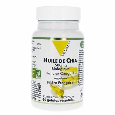 Сърдечно-съдова система - Масло от семена на чия, 500 mg x 60 капсули