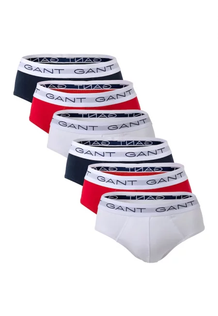 Слипове с лого на талията - 6 чифта - Многоцветен