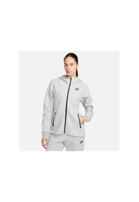Спортна тениска -  W Nsw Tech Fleece WR Fz Hdy Heather Grey/Black -
