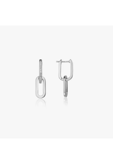 Сребърни обеци Jessica - Цирконий