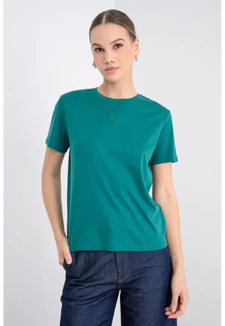 Стандартна тениска - Тъмнозелен