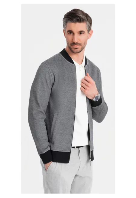 Суитшърт с цип - Черен