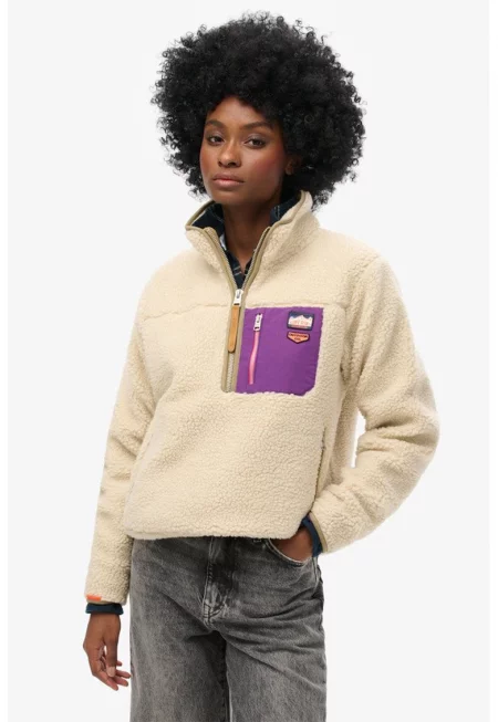 SUPERDRY - Суитшърт Vintage Retro с къс цип