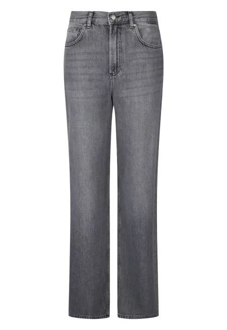 Свободни дънки с джобове - Сив