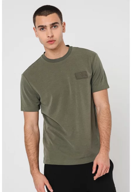 Тениска с лиосел с лого - Каки