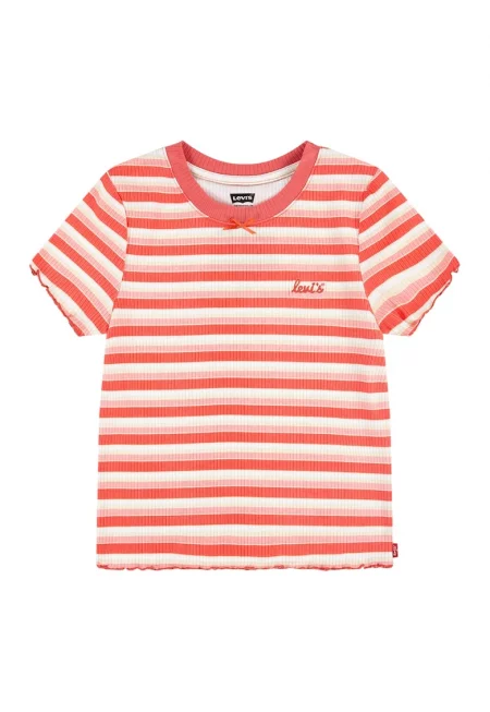 Тениска с овално деколте и бродирано лого