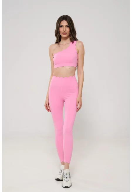 Топ с голо рамо и клин - 2 части - Пастелнорозов