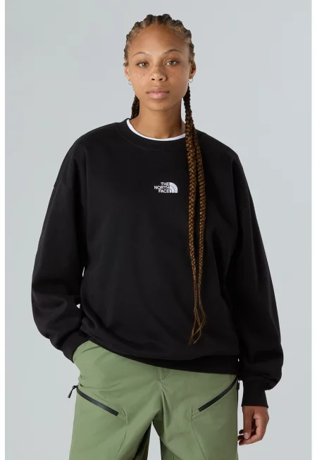 Уголемен суитшърт Essential с паднали ръкави - Черен