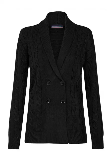 Жилетка с вълна с плетка осморка