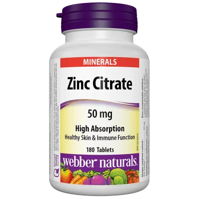 Zinc Citrate / Цинк (цитрат), 50 mg, 180 таблетки