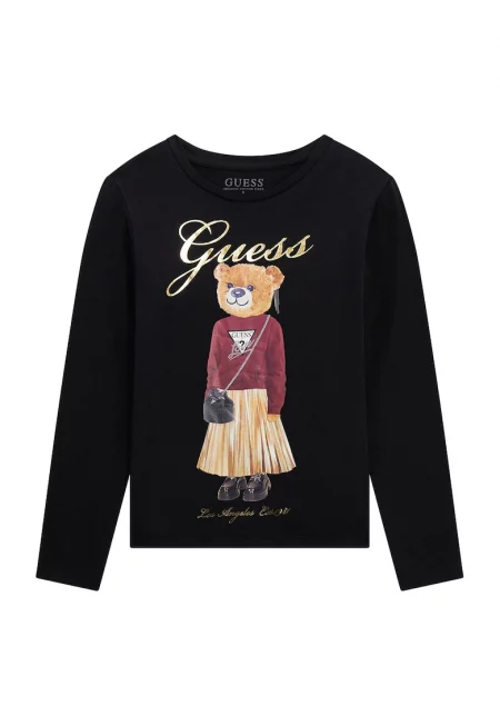 Блуза с шарка с плюшено мече