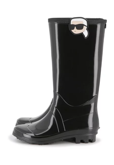 Ботуши с лого - Черен